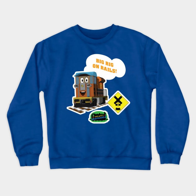 "Big Rig on Rails!" - The Railways of Crotoonia Crewneck Sweatshirt by TheMilanTooner